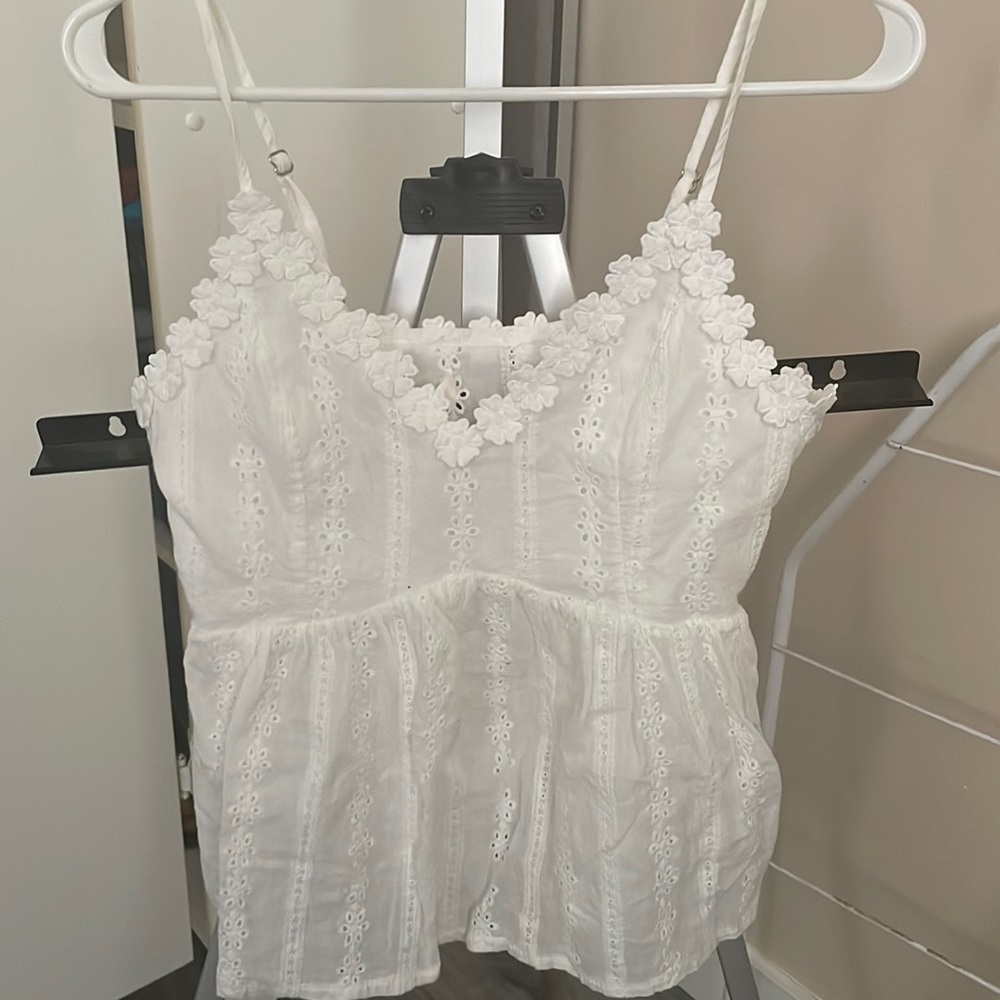 White Cute Tank Top